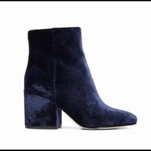 Sam Edelman Taye Velvet Boots - Navy 7.5